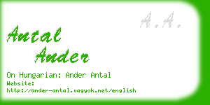 antal ander business card